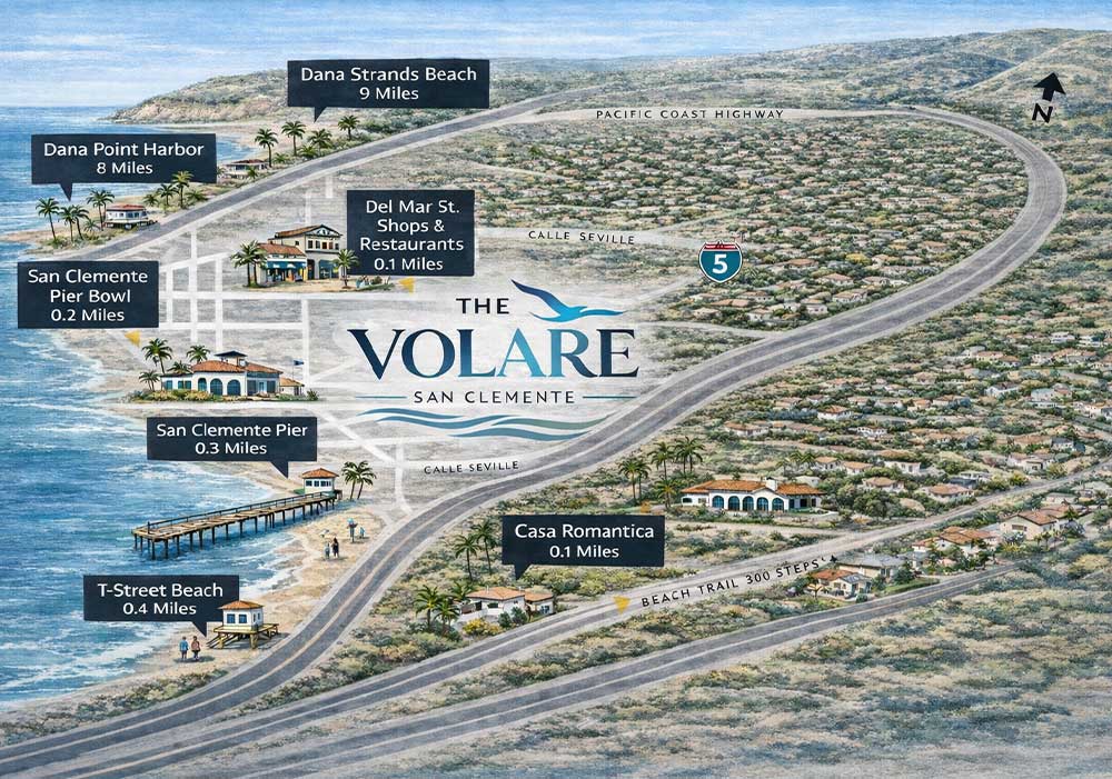 The Volare San Clemente is step from hollywood attractions.